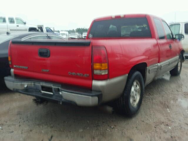 2GCEC19T9X1145343 - 1999 CHEVROLET SILVERADO RED photo 4