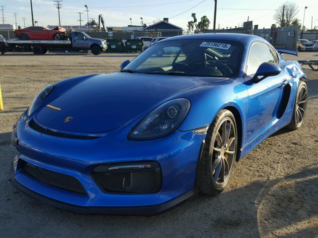 WP0AC2A82GK192323 - 2016 PORSCHE CAYMAN GT4 BLUE photo 2