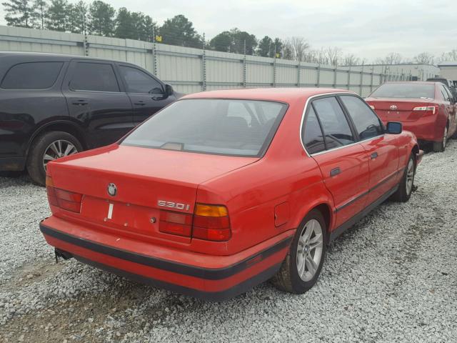 WBAHE2312RGE83838 - 1994 BMW 530 I AUTO RED photo 4