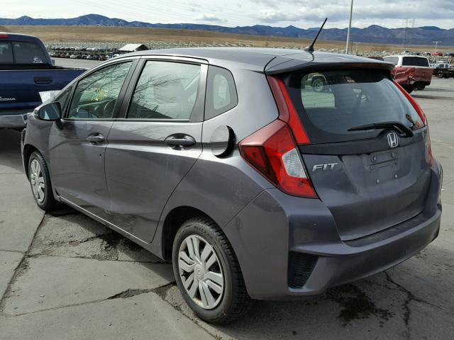 3HGGK5G51FM784834 - 2015 HONDA FIT LX GRAY photo 3