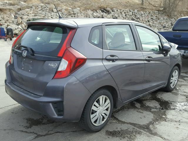 3HGGK5G51FM784834 - 2015 HONDA FIT LX GRAY photo 4