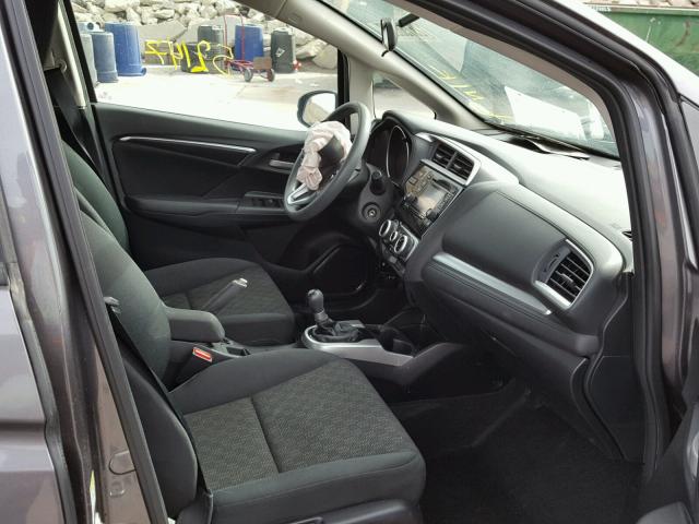 3HGGK5G51FM784834 - 2015 HONDA FIT LX Сірий фото 5