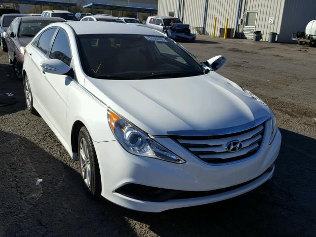 5NPEB4AC8EH870850 - 2014 HYUNDAI SONATA GLS WHITE photo 1