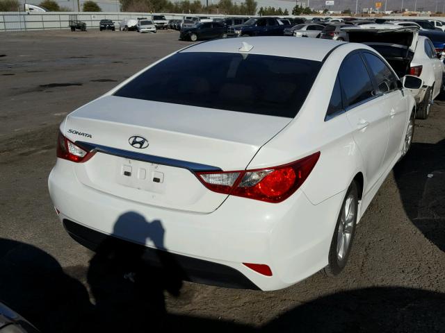 5NPEB4AC8EH870850 - 2014 HYUNDAI SONATA GLS WHITE photo 4