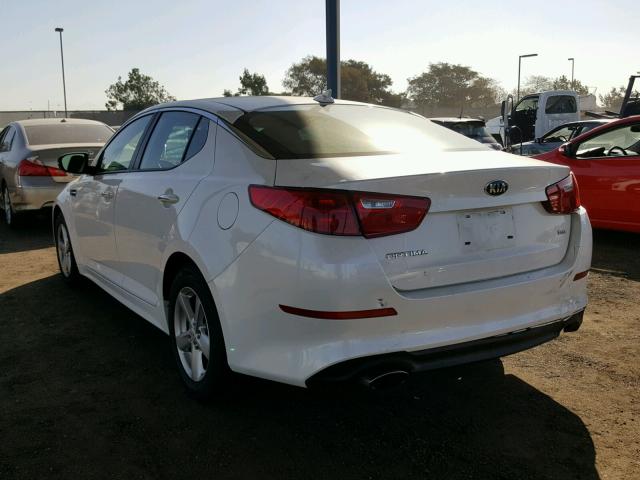 KNAGM4A7XF5630851 - 2015 KIA OPTIMA LX WHITE photo 3