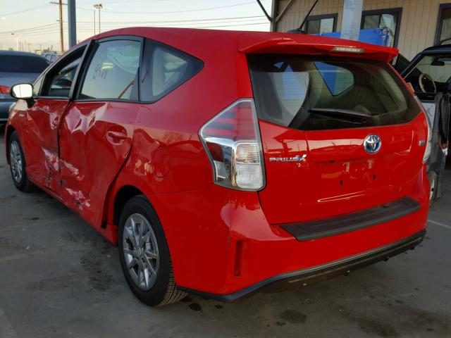 JTDZN3EU8HJ061186 - 2017 TOYOTA PRIUS V RED photo 3