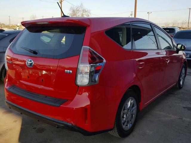 JTDZN3EU8HJ061186 - 2017 TOYOTA PRIUS V RED photo 4