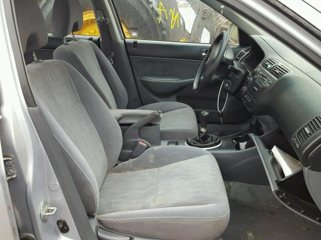 2HGES25703H510741 - 2003 HONDA CIVIC EX ვერცხლისფერი ფოტო 5