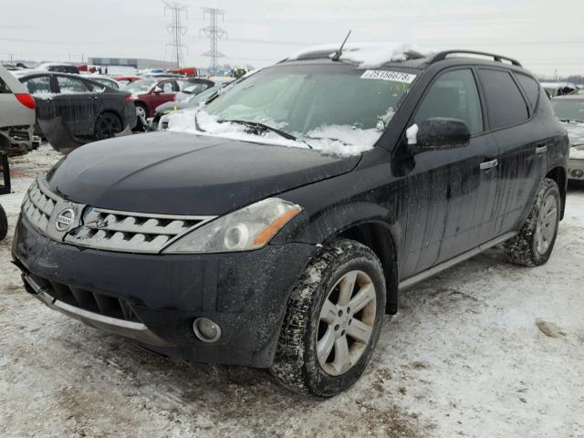 JN8AZ08W26W530516 - 2006 NISSAN MURANO SL BLACK photo 2