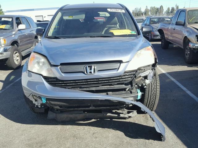 JHLRE38357C079721 - 2007 HONDA CR-V LX SILVER photo 9