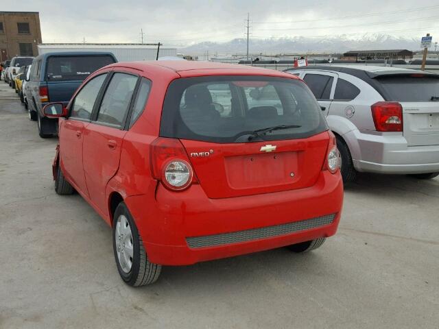 KL1TD6DEXAB131251 - 2010 CHEVROLET AVEO LS RED photo 3