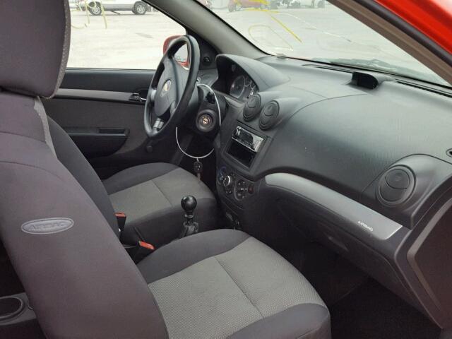 KL1TD6DEXAB131251 - 2010 CHEVROLET AVEO LS RED photo 5