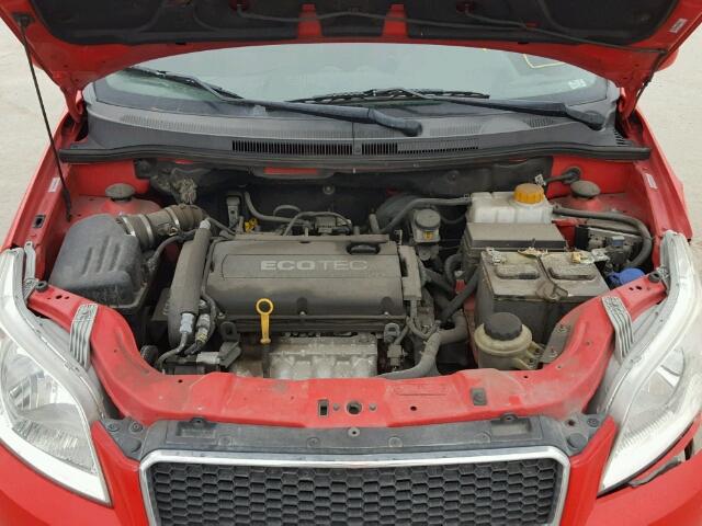 KL1TD6DEXAB131251 - 2010 CHEVROLET AVEO LS RED photo 7