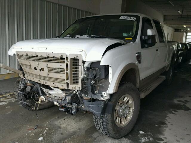 1FTSW21R68EC46288 - 2008 FORD F250 SUPER WHITE photo 2