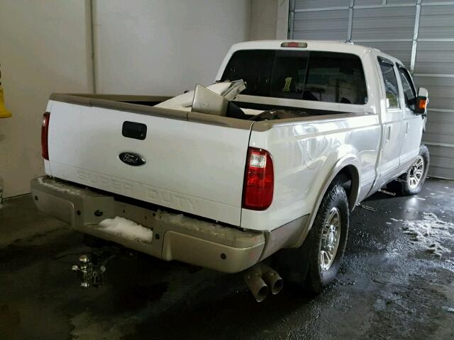 1FTSW21R68EC46288 - 2008 FORD F250 SUPER WHITE photo 4