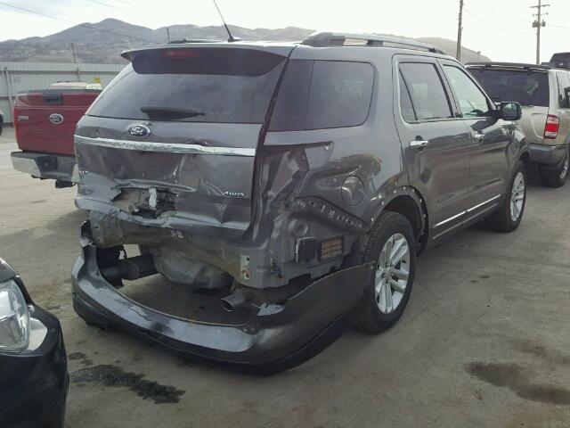 1FM5K8D89DGA27270 - 2013 FORD EXPLORER X GRAY photo 4