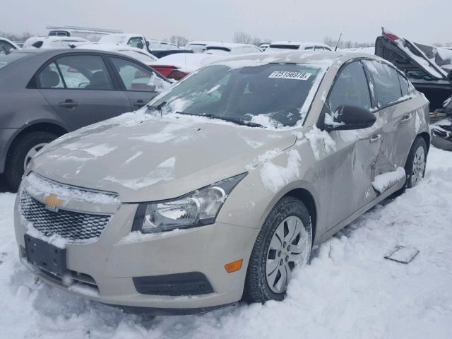 1G1PA5SH8E7156855 - 2014 CHEVROLET CRUZE LS BEIGE photo 2