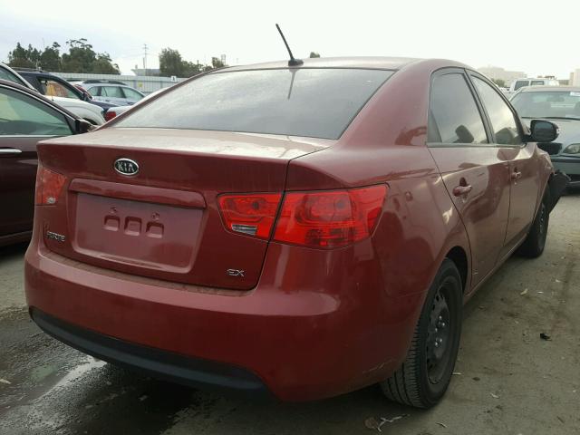 KNAFU4A20A5854784 - 2010 KIA FORTE EX BURGUNDY photo 4