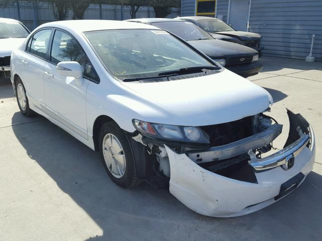 JHMFA36287S005946 - 2007 HONDA CIVIC HYBR WHITE photo 1