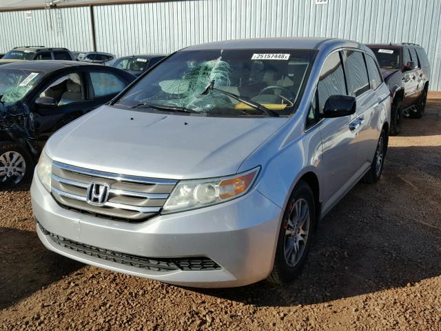 5FNRL5H46BB056144 - 2011 HONDA ODYSSEY EX SILVER photo 2