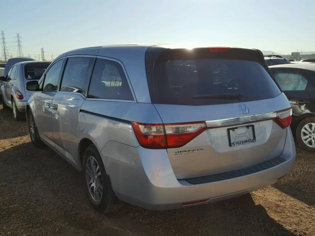 5FNRL5H46BB056144 - 2011 HONDA ODYSSEY EX SILVER photo 3