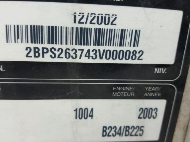 2BPS263743V000082 - 2003 SKID LEGEND V10 BLUE photo 10