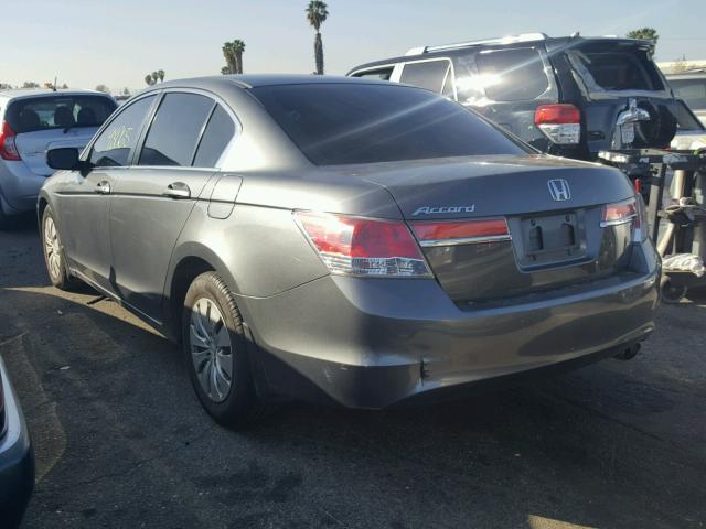 1HGCP2F3XCA165253 - 2012 HONDA ACCORD LX GRAY photo 3