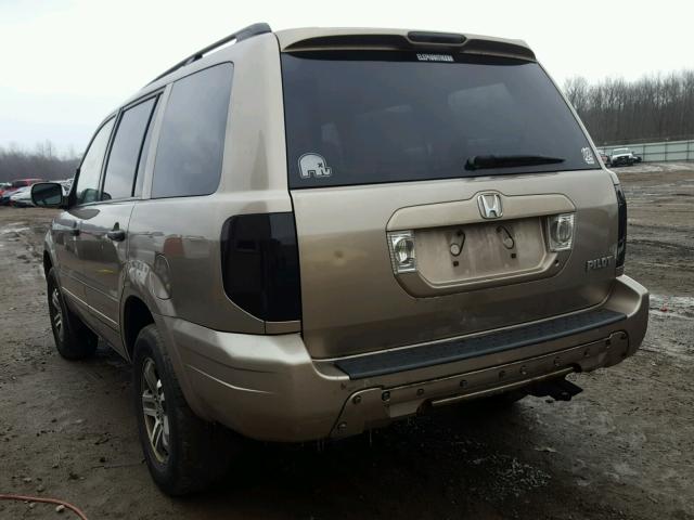 2HKYF18434H584188 - 2004 HONDA PILOT EX GOLD photo 3