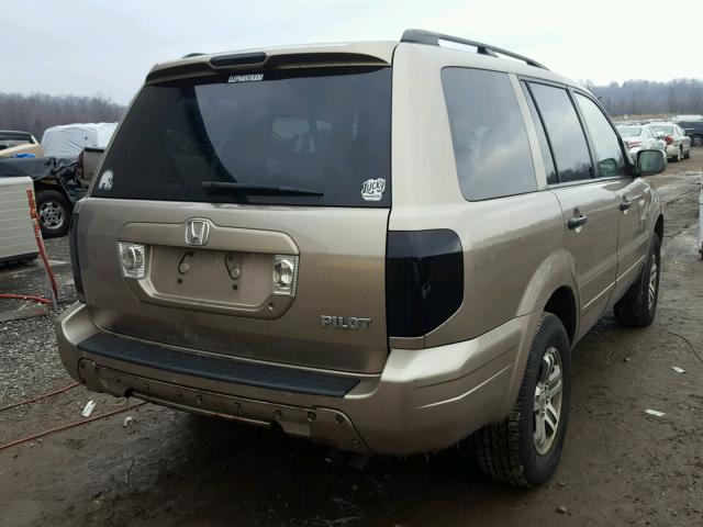 2HKYF18434H584188 - 2004 HONDA PILOT EX GOLD photo 4