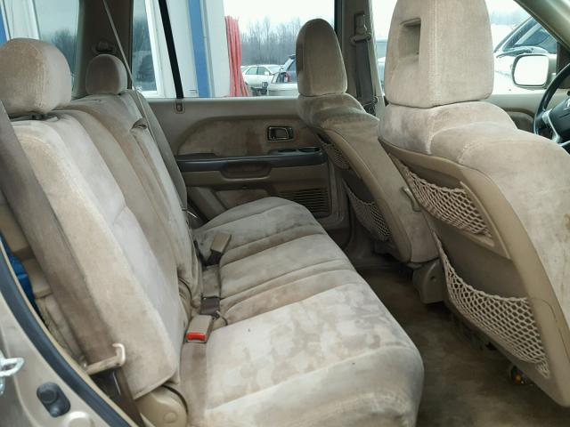 2HKYF18434H584188 - 2004 HONDA PILOT EX GOLD photo 6