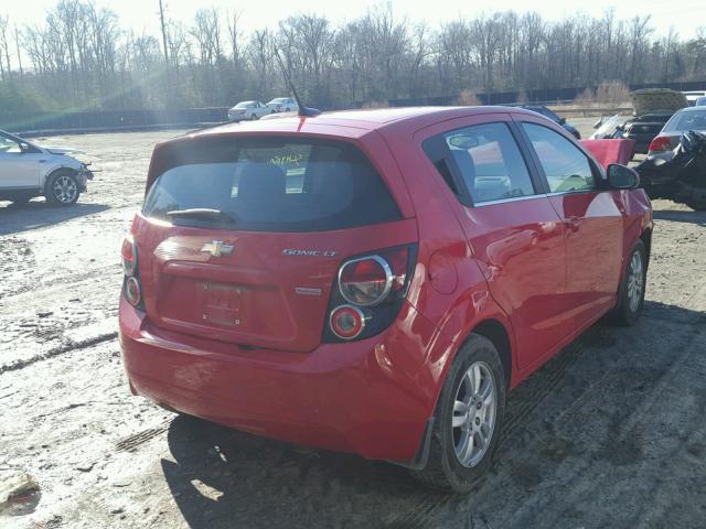 1G1JD6SB6D4146517 - 2013 CHEVROLET SONIC LT RED photo 4