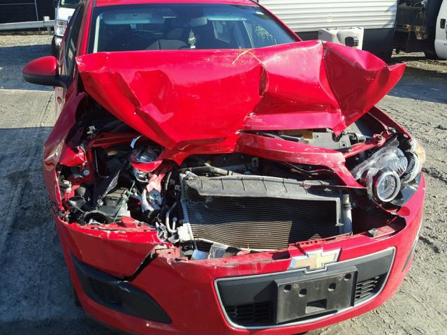 1G1JD6SB6D4146517 - 2013 CHEVROLET SONIC LT RED photo 9