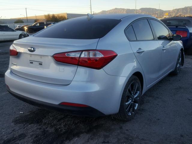 KNAFK4A68G5463836 - 2016 KIA FORTE LX SILVER photo 4