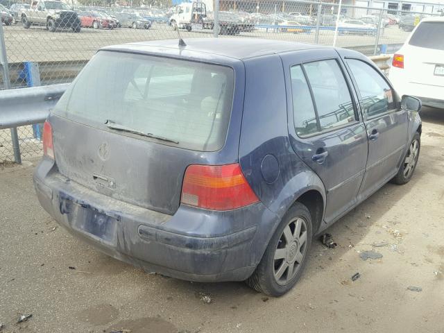 9BWGB61J024055343 - 2002 VOLKSWAGEN GOLF GLS BLUE photo 4