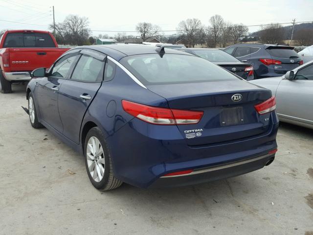 5XXGU4L34GG023127 - 2016 KIA OPTIMA EX BLUE photo 3