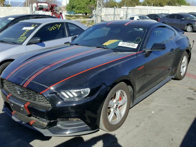 1FA6P8AM4F5403809 - 2015 FORD MUSTANG BLACK photo 2