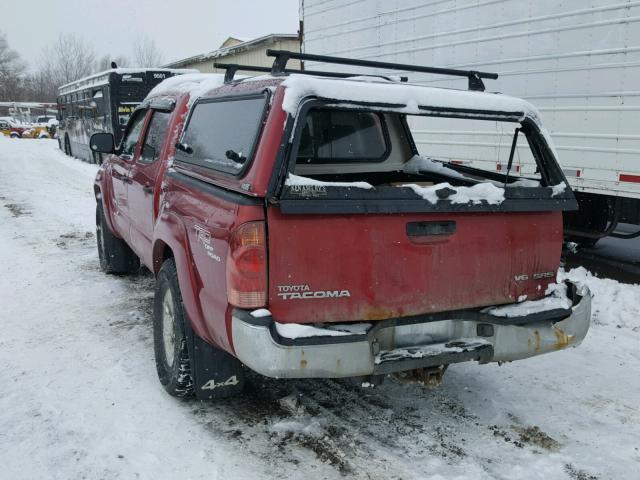 5TELU42N67Z363415 - 2007 TOYOTA TACOMA DOU RED photo 3