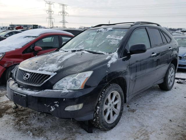 2T2GK31U48C031535 - 2008 LEXUS RX 350 BLACK photo 2