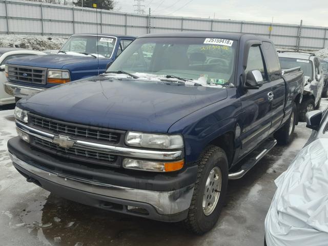 2GCEK19T1X1249778 - 1999 CHEVROLET SILVERADO BLUE photo 2