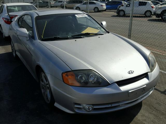 KMHHN65F44U133200 - 2004 HYUNDAI TIBURON GT SILVER photo 1