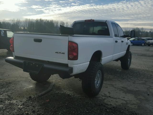 1D7KS28A67J596432 - 2007 DODGE RAM 2500 S WHITE photo 4