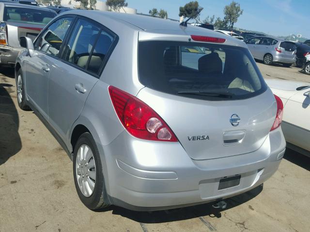 3N1BC13E47L381459 - 2007 NISSAN VERSA S SILVER photo 3