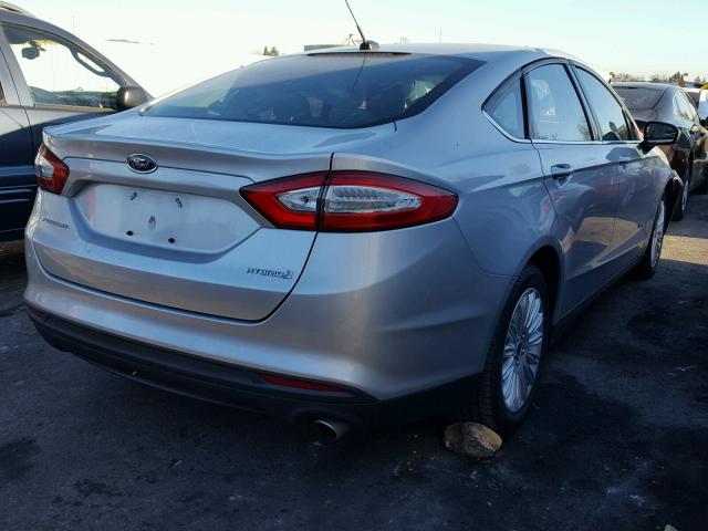 3FA6P0UU3ER392763 - 2014 FORD FUSION S H SILVER photo 4