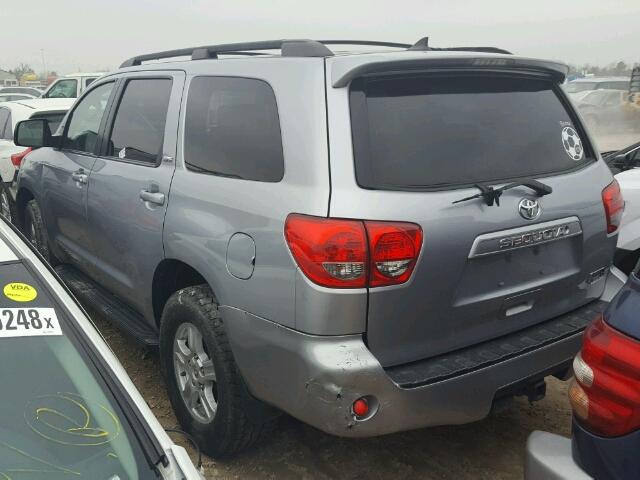 5TDZY5G16ES055021 - 2014 TOYOTA SEQUOIA SR GRAY photo 3