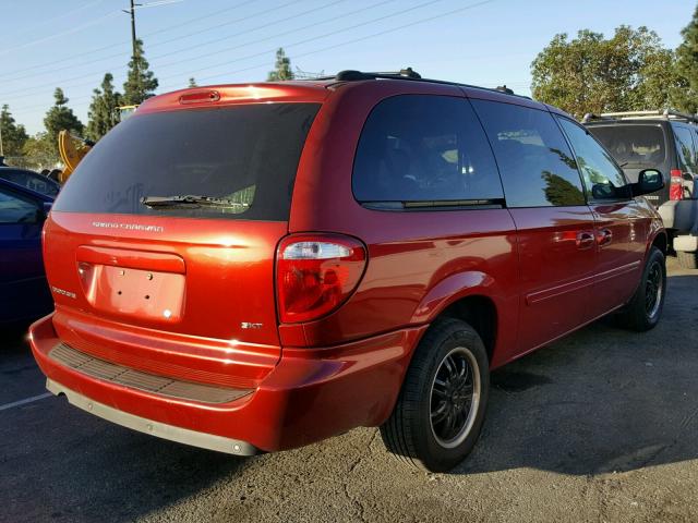 2D4GP44L35R149508 - 2005 DODGE GRAND CARA RED photo 4