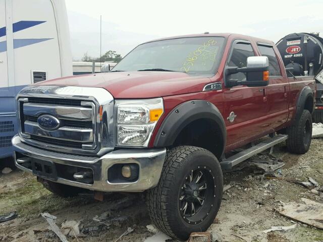 1FT7W2BT6FEA18336 - 2015 FORD F250 SUPER RED photo 2