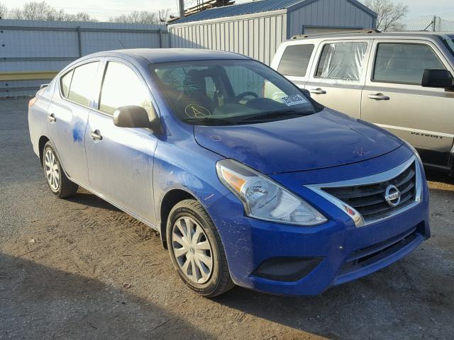 3N1CN7AP6FL817524 - 2015 NISSAN VERSA BLUE photo 1