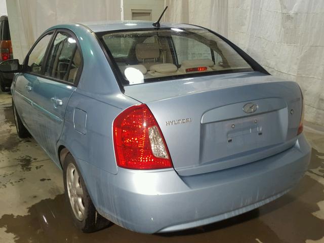 KMHCN46C28U198135 - 2008 HYUNDAI ACCENT GLS BLUE photo 3