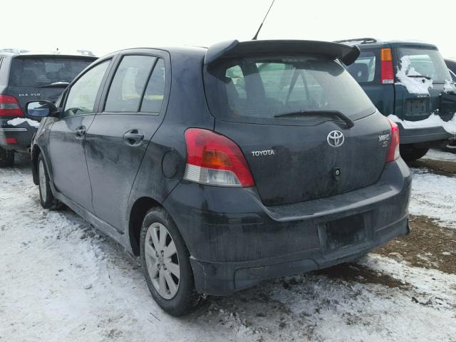 JTDKT903195261474 - 2009 TOYOTA YARIS BLACK photo 3