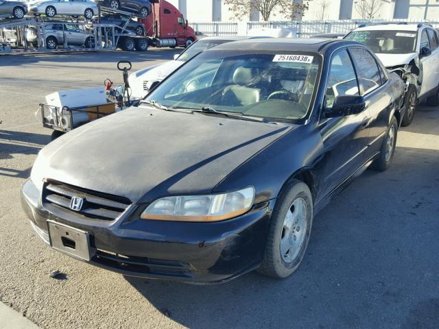 1HGCG16511A079788 - 2001 HONDA ACCORD EX BLACK photo 2